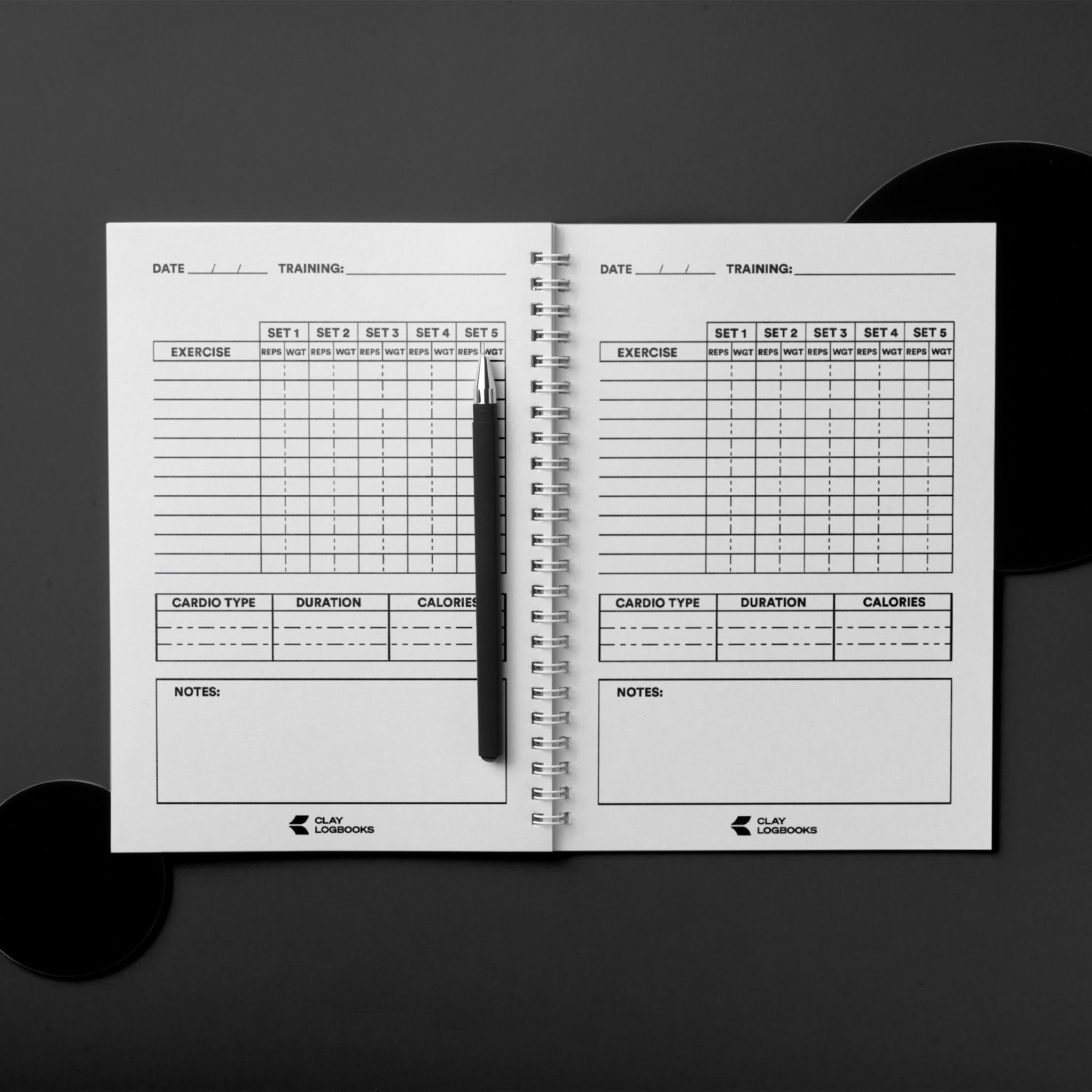 Custom A5 Workout Log Books – Clay Logbooks